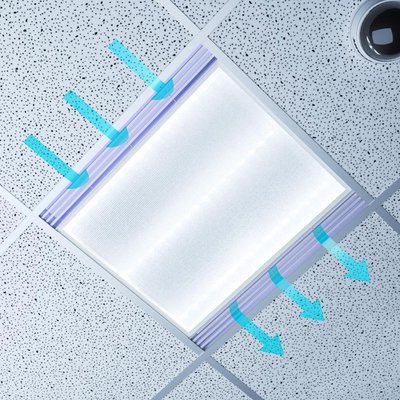 Бактерицидный рециркулятор воздуха, потолочный с пультом управления с 2 лампами