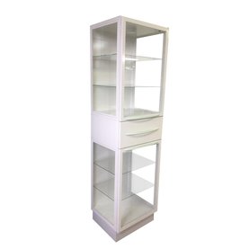 Шкаф стеклянный с ящиком и 4 полками